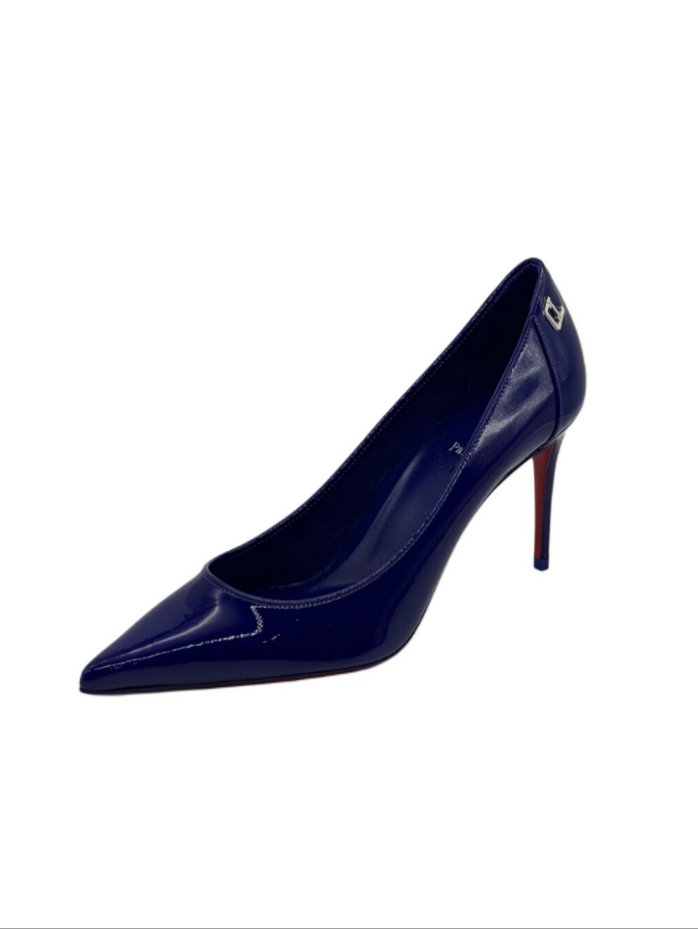 CHRISTIAN LOUBOUTIN Sporty Kate 85 Patent Leather Pumps In Galactiqueen Midnight - Picture 16 of 16